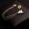 Lapel Pins Gold Color Suit Accessories Tassel Brooches Brooch Women Men Mask Tassel Chain Brooch