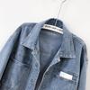 Women's Casual Korean Style Short Denim Jacket - Washed, Slimming, Spring/Autumn 2025