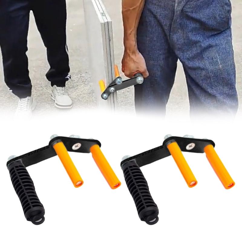 2Pcs Carrying Clamps Plasterboard Lifter Plasterboard Carriers for Plywood Sheet Moving Stone Glass Board Slabs Workshop