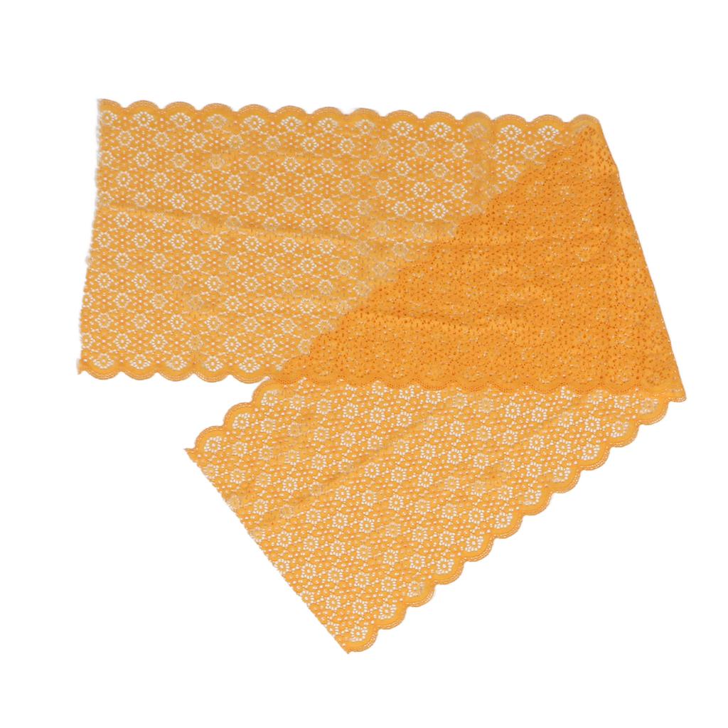 Lace Fabric 10 Yards 24cm Width Beautiful Orange Soft Comfortable Stretch Lace Trim for DIY Crafts