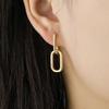 925 Silver Geometric Hoop Earrings for Women Simple Oval Detachable Jewelry Gifts Fashion Metal Style