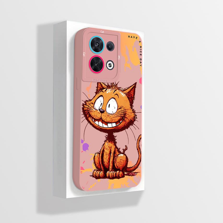 For Oppo Reno8 Phone Case CPH2359 Aesthetic Cartoon Astronaut Soft Liquid Silicone Funda For Oppo Reno 8 Pro Plus 5G Back Cover