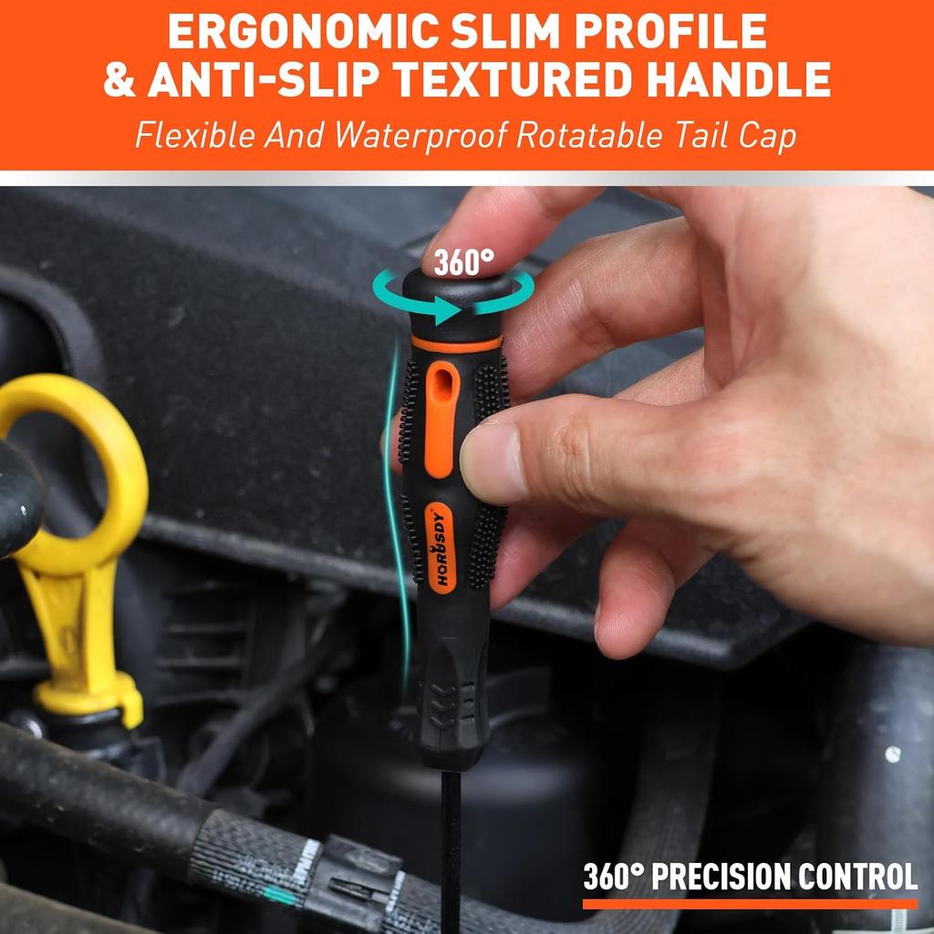 HORUSDY 8-Piece Professional Hook And Pick Set For Automotive Precision Work, Oil Seal Puller, O-Ring & Gasket Removal Tools With Ergonomic Handles