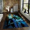 Nirvana Band Color Photo Kurt Cobain Grunge Wall vintage floor decor for retro home dark fantasy gothic illustration cozy printed floor covering