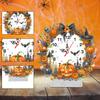 Acrylic Special Shaped Halloween Pumpkin DIY Crystal Diamond Clock Kit Diamond Painting Clock Handicraft for Home Table Decor