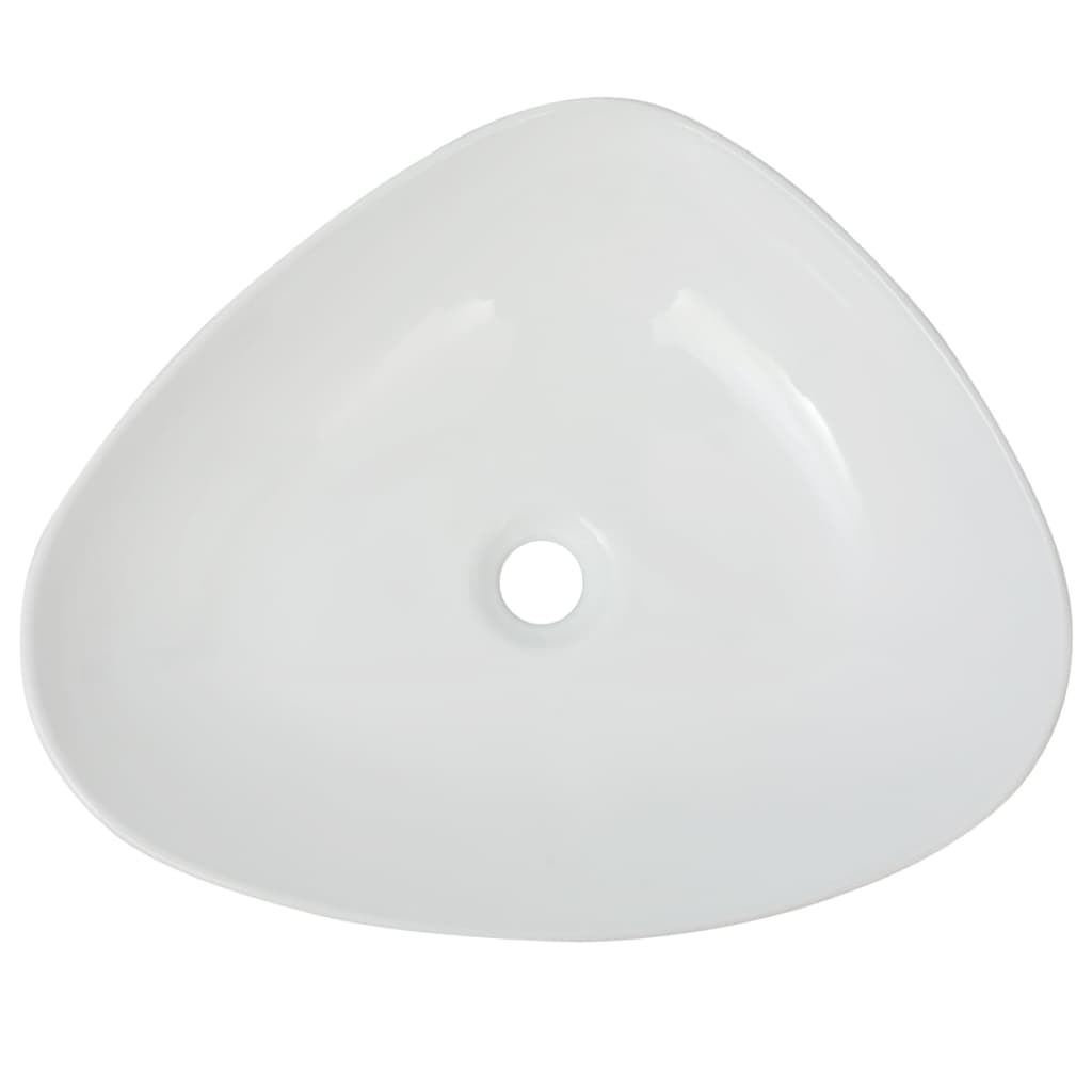 Vidaxl Ceramiczna Umywalka Trójkątna 50,5 X 41 X 12 Cm, Biała