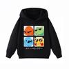 New Stylish Anime Cartoon Pikachu Print Kids Hoodie, Soft Warm Hooded Pullover, Daily Casual Tops for Autumn & Winter