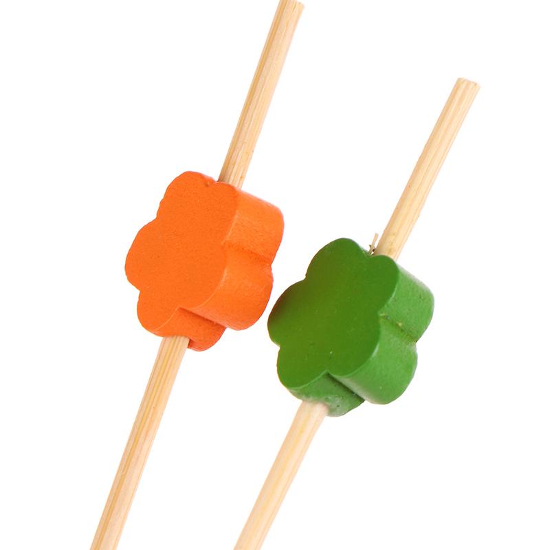 100Pcs Cute Plum Bamboo Skewers Food Cocktail Picks Buffet Fruit Cupcake Fork Sticks Party Table Decor Supplies