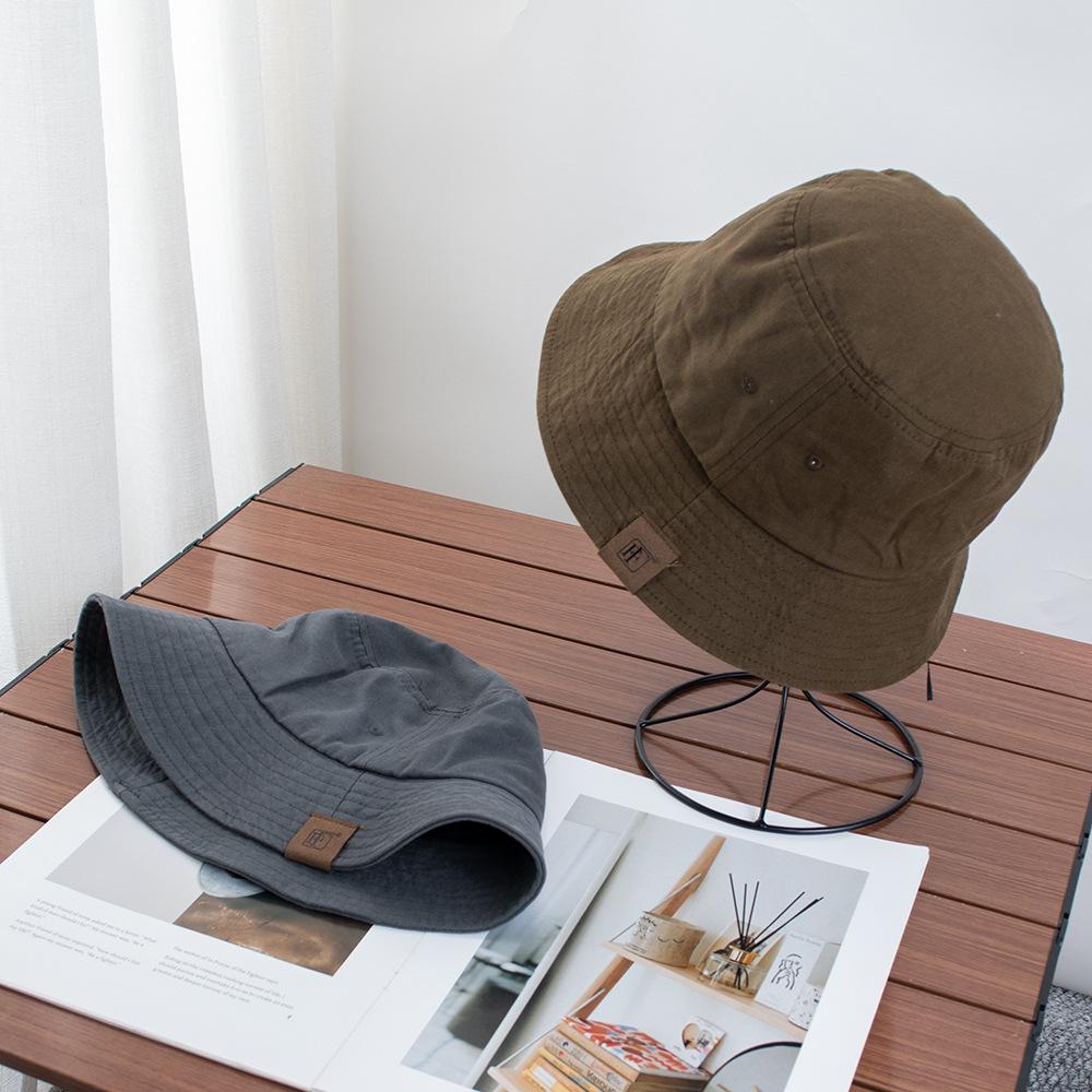 Casual versatile short-brimmed bucket hat women's outdoor street senior sense summer sunshade basin hat men's mountaineering hat