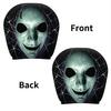 Spooky Auto Interior Accessories 2Pcs Funny Car Headrest Covers, Scary Faces Universal Fit Sleeve Seat Protectors, Breathable Soft Skin Friendly Cover
