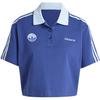 adidas Originals LOOSE CROP Polo Shirt Women's Dark Blue IX3543