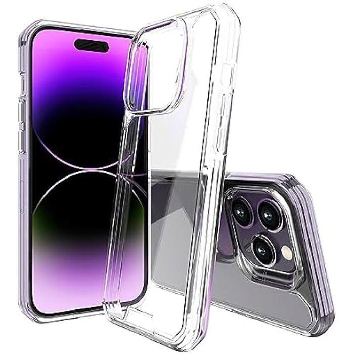 Coque antichoc - MUVIT - iPhone 14 Pro - Transparent - Souple - 2 m de protection