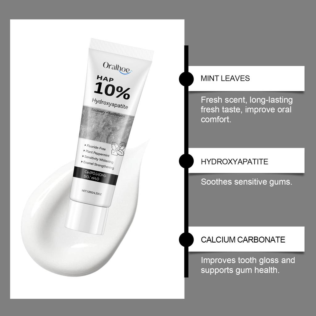 Whitening Teeth Toothpaste Enamel Repair Oral Hygiene Cleaning Stain Removal Fresh Breath Hydroxyapatite Brightening Toothpaste