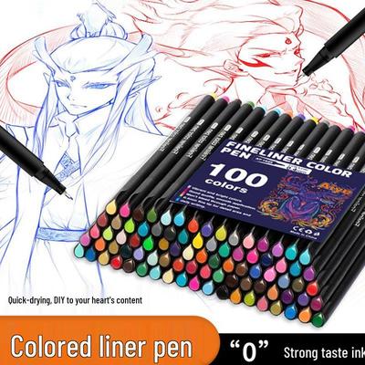 Σετ Υδατοχρωματιστές Fineliner - 0.4mm Ανθεκτικά στο Ξέθωμά Μαύρα Στυλό για Φοιτητές Καλών Τεχνών, Περιγράμματα, Σχέδια και Ζωγραφική