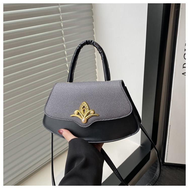 Box bag autumn and winter bag women's color matching dopamine fashion small square bag trend foreign style shoulder messenger bag