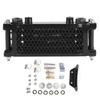 Motorcycle Radiator, Qiilu Motorcycle Oil Cooler, Engine Oil Cooler with Mounting Parts Kit, for 100-250cc Off-Road ATV Dirt Bike 4-Wheel Bikes