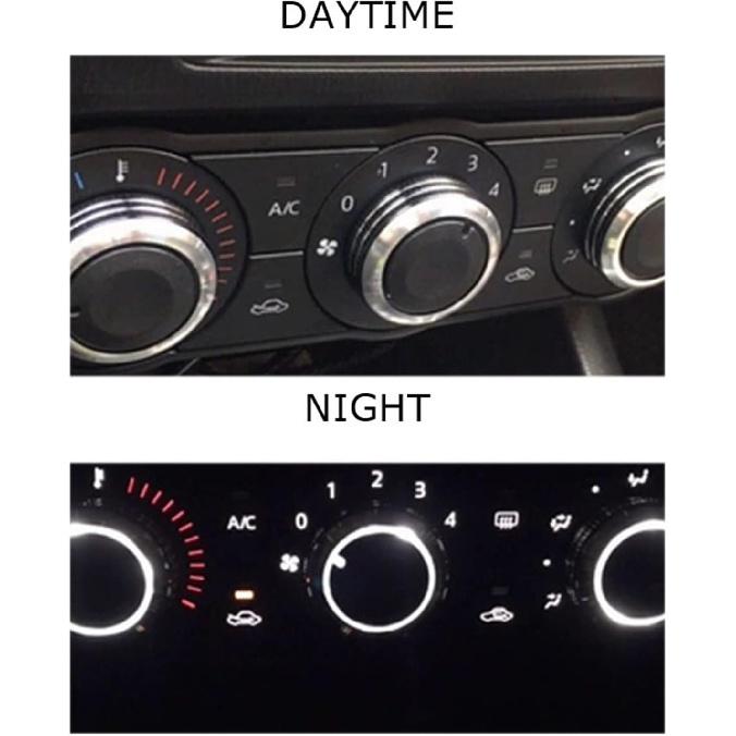 3pcs/Set Car Air Conditioning Knobs Aluminum Alloy Compatible for Mazda AC Knob Switch Button/Mazda 3 Axela 2014-2017