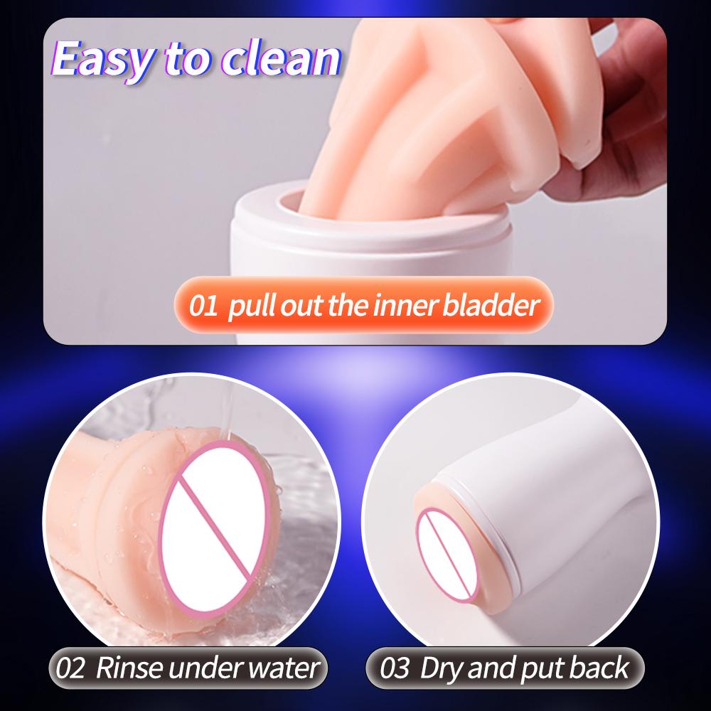 Manual Masturbator Blowjob Cup Male Real Vagina Pocket Pussy Machine Oral Penis Masturbation Massgaer Adult Sex Toy for Men 18+