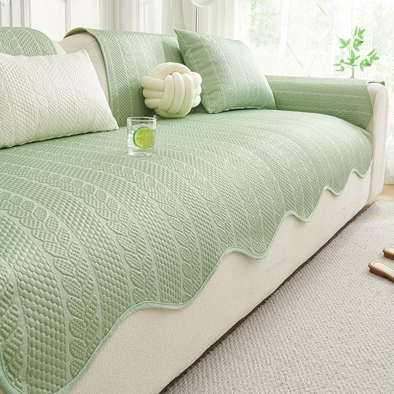 

French Cream Wind New Summer Sofa Cushion Universal Fixed Sofa Cover Cloth Special-Shaped Sofa Cushion 70*70cm