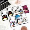 C-Cute Kawaii P-Pinguin Handyhülle für Samsung S 25,24,23,22,30,21,10,9,Ultra,Plus,Lite,FE,4,5 G Weiche Schwarze Hülle