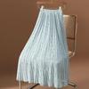 2025 Spring/Summer Women's High Waist Polka Dot Pleated A-Line Chiffon Midi Skirt
