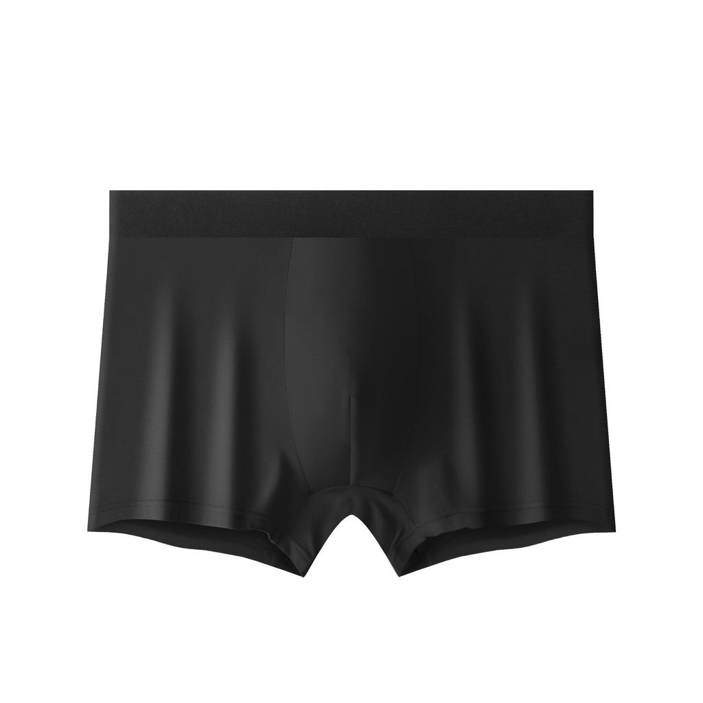 Men's Combed Cotton Boxer Briefs with Breathable Graphene Antibacterial Crotch – Large Size, Ultra-Comfortable.