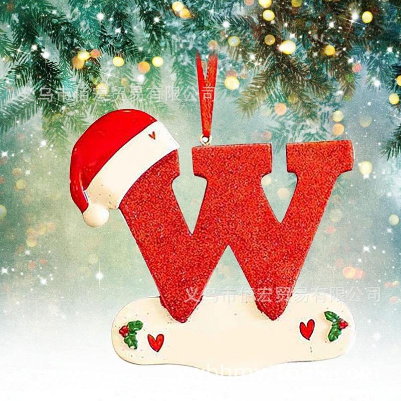 1pc Christmas Tree Decoration for Home 2025 Letter Pendant Pendant Xmas 2026 New Year Decor Ornament Noel supplies accessories