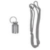 304 Stainless Steel Pill Case Waterproof Sealed Mini Portable Medicine Bottle Keychain Hanging Special Tank Shape Drug Container