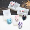 DIY Clay Mold for Keychain Jewelry Accessories Realistic Masks Creating Mold Delicate Lowrie Shaped Mask Clay Moulds