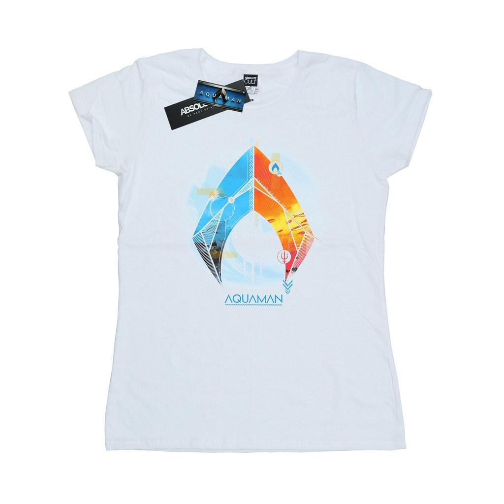 DC Comics Womens/Ladies Aquaman Tropical Logo Cotton T-Shirt