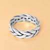 925 Silver Rings for Women Men Couple Minimalist Handmade Simple Twist Ring Party Jewelry Gift Prevent Allergy