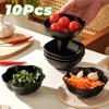 10 Piece Flower/Square Seasoning Dish Black Snack Bowl Kitchen Tableware Appetizer Dish  Restaurant