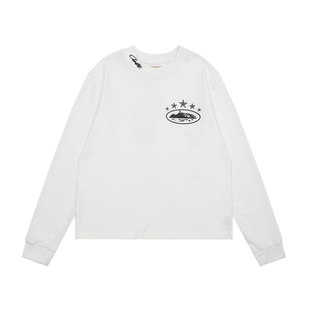 Skull Island Unisex Farbblock Buchstabenprint Raglan Langarm T-Shirt