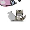 M-Cat Pushing Vase Refrigerator Magnets Home Decor Fridge Magnet Cat Whisker Collection Memorial Box Home Office Decor For Gift