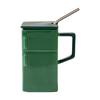 550ml Refrigerator Lid Straw Ceramic Cup Funny Coffee Mug