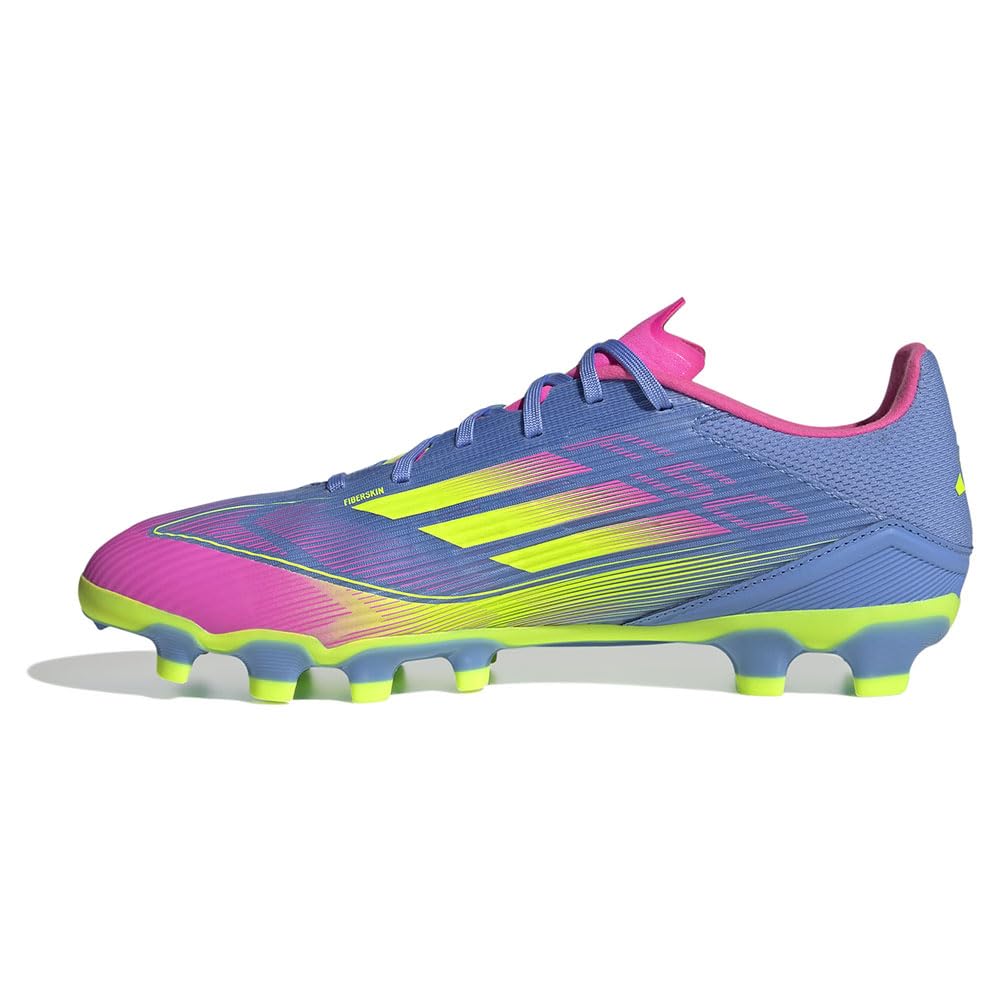 Adidas F50 League Piłka Nożna Unisex Niebieski Różowy Rozmiar cm Korki HG/AG, Dla Dorosłych, NJV50, Fusion/Lucid Lemon/Lucid (IE1236), 27,5