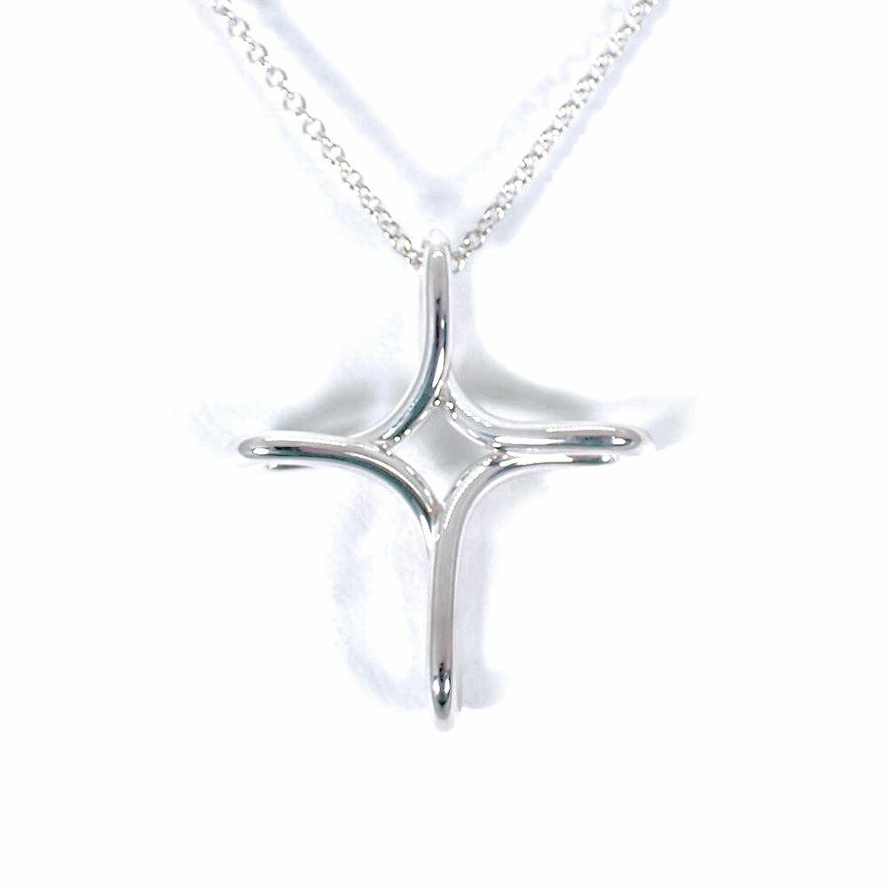 [Used] TIFFANY 925 Open Cross Infinity Pendant/g539-28