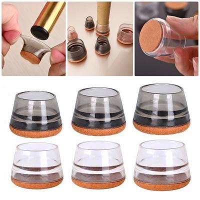 1/4Pcs Capa protetora de piso Protetores de pernas de cadeira Sofá Acessórios de mesa Almofadas de pés de móveis