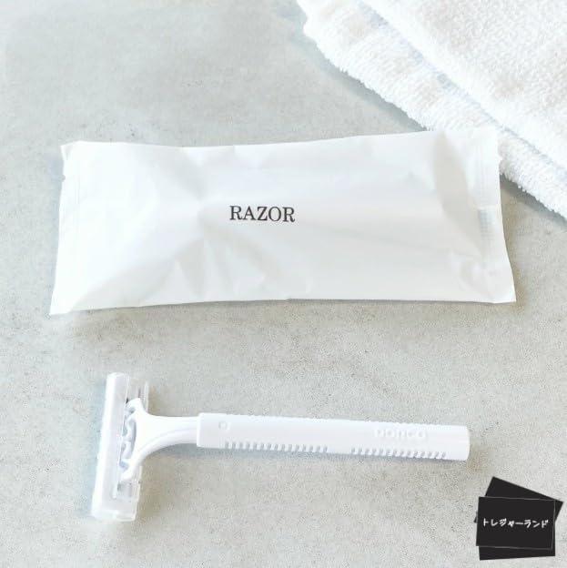 Razor Disposable Professional Grade Shaving Beard Hotel Amenity Razors, (RA Double-Blade), 200-Pack, White, Amenity, T-Shaped Razor, Razor, Razor,