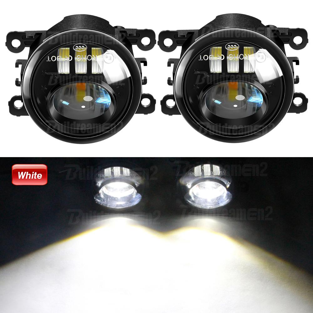 2 Pcs Car Front Fog Light 60W H11 LED Lens Fog Lamp For Mitsubishi Mirage Space Star Hatchback 2017 2018 2019 2020 2021 2022
