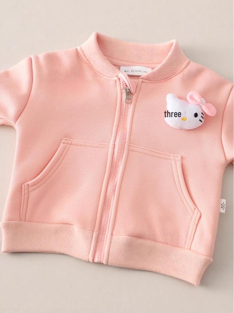 2025 Girls' Cartoon Hoodie Set: Stylish Two-Piece for Spring & Autumn