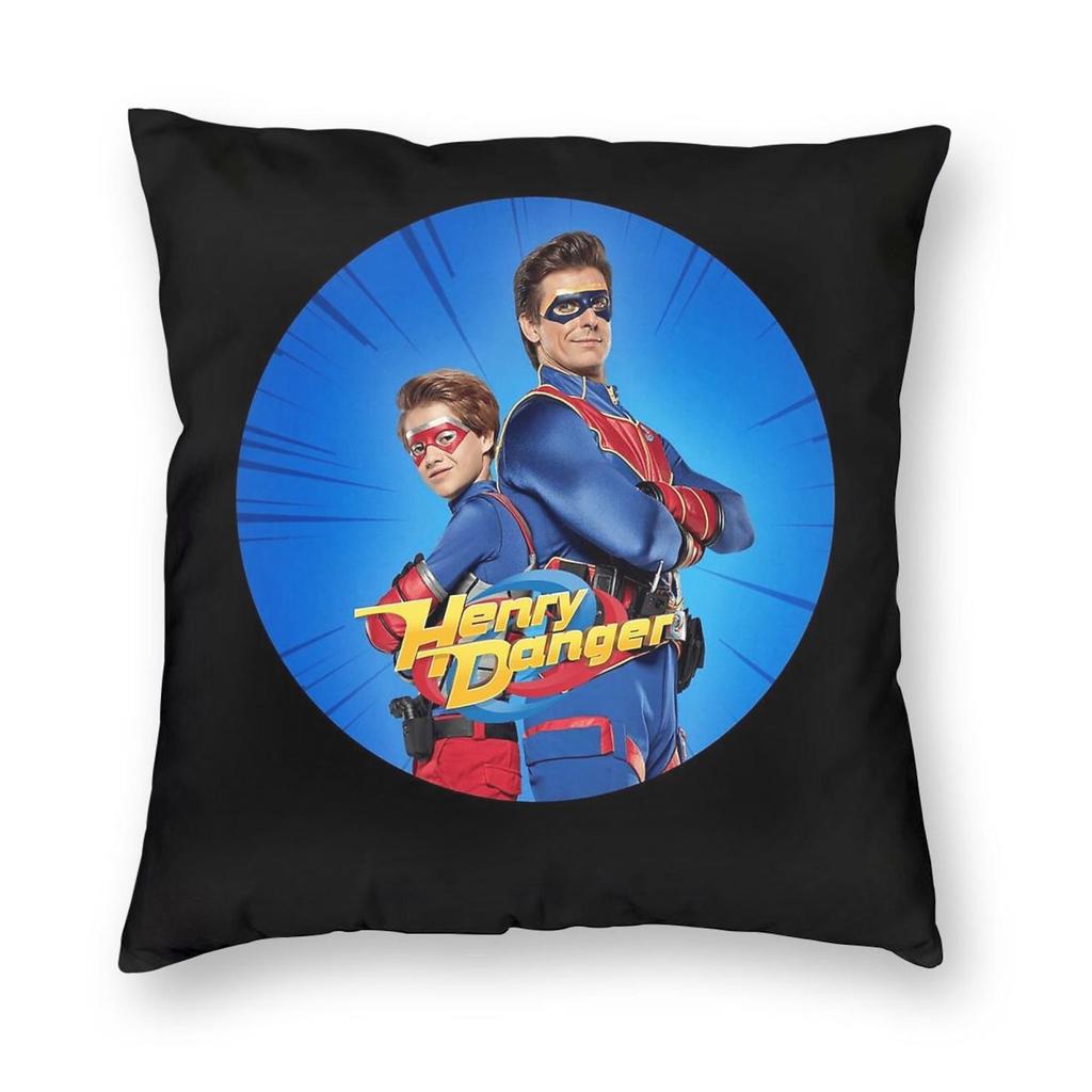 Henry Danger Captain Man Square Pillowcase Polyester Linen Velvet Printed Zip Decor Throw Pillow Case Sofa Seater Cushion Cover