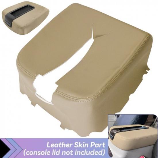 

For Chevy GMC Suburban Sierra 1500 Beige PU Leather Armrest Cover Center Console