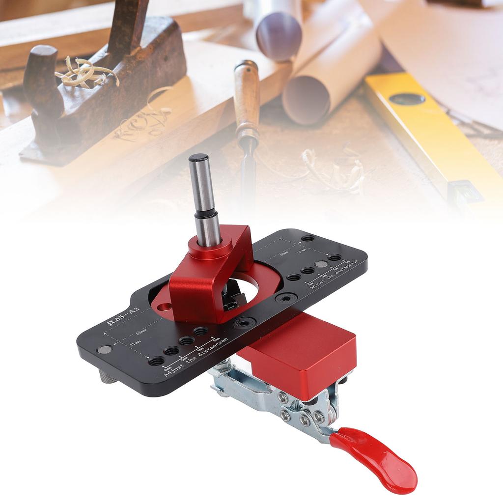 Cabinet Hinge Drilling Locator Carbide Drill Bit Door Hinge Installation Jig Quick Depth Setting 35mm for Woodworking Use