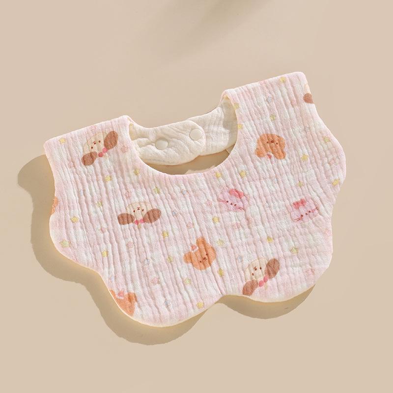 Six-Layer Cotton Petal Bib for Newborns, Boys & Girls - Thin, Soft & Absorbent