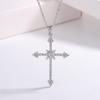 Women's Non-Fading Micro-Paved White Gold Cross Necklace - Christmas Gift Jewelry