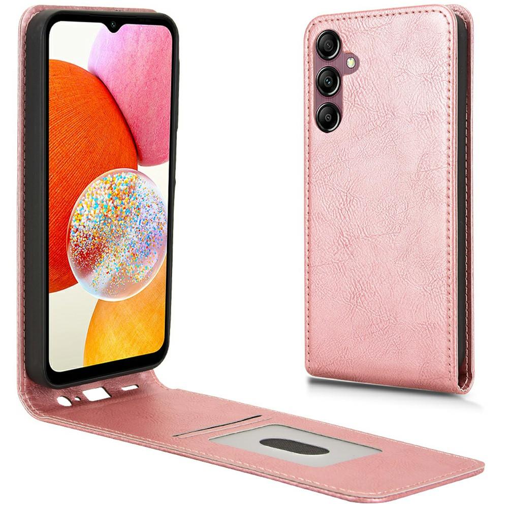 

Чехол для Samsung Galaxy A15 5G/4G со слотом для карт, магнитный откидной кожаный чехол для телефона Rose Gold