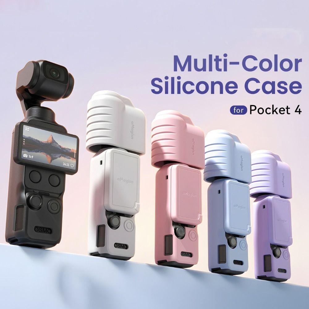 Silicone Protective Case Full Coverage Skin Cover for DJI Osmo Pocket 4 Gimbal Camera Accessories