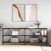 Vidaxl Console Table, Smoked Oak, 200X30X75 Cm