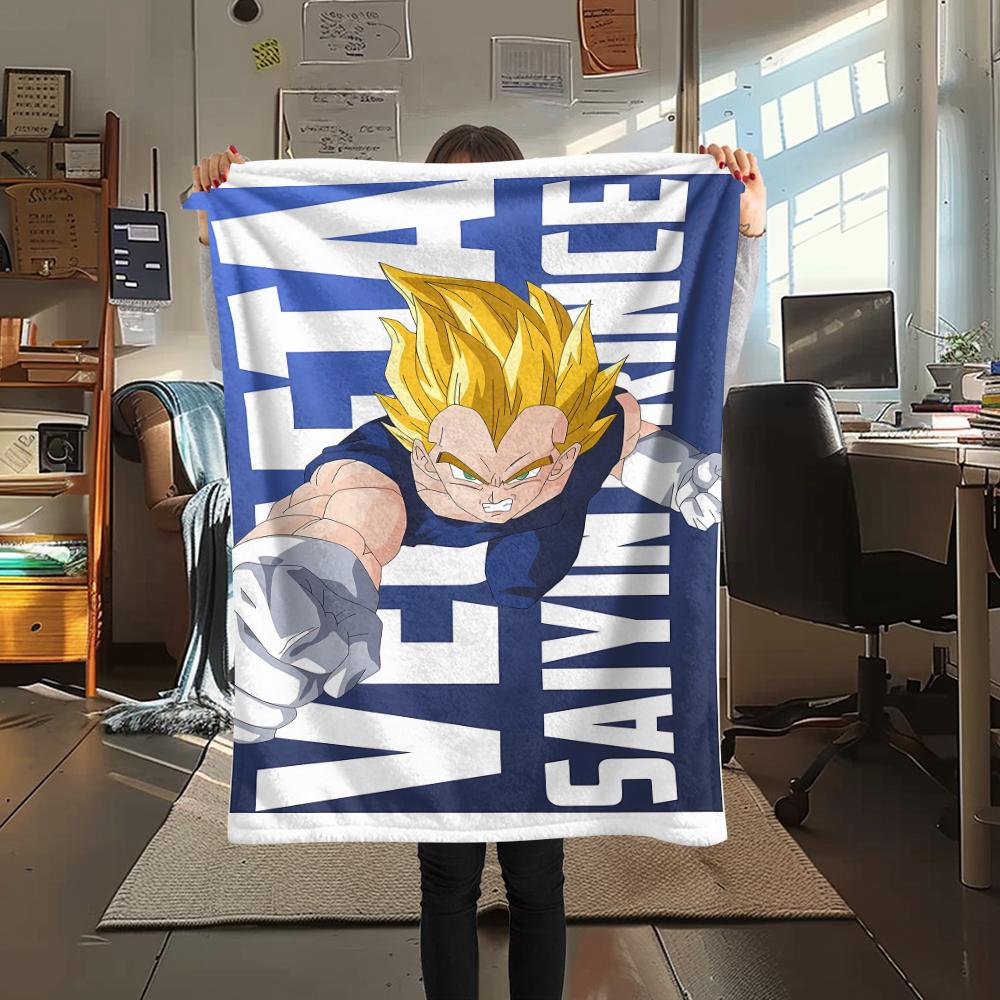 

Фланелевое одеяло с принтом персонажей Dragon Ball, Высококачественное, Удобное для всех сезонов, Декор для дома, Тепло и уют, Идеально для рождественских подарков 80cm x 120cm